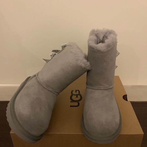 NIB UGG Toddler Bailey Bow Polka Dora Boots - Picture 4 of 5